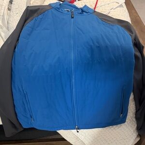 Peter Millar Blue and Gray Puffer Jacket